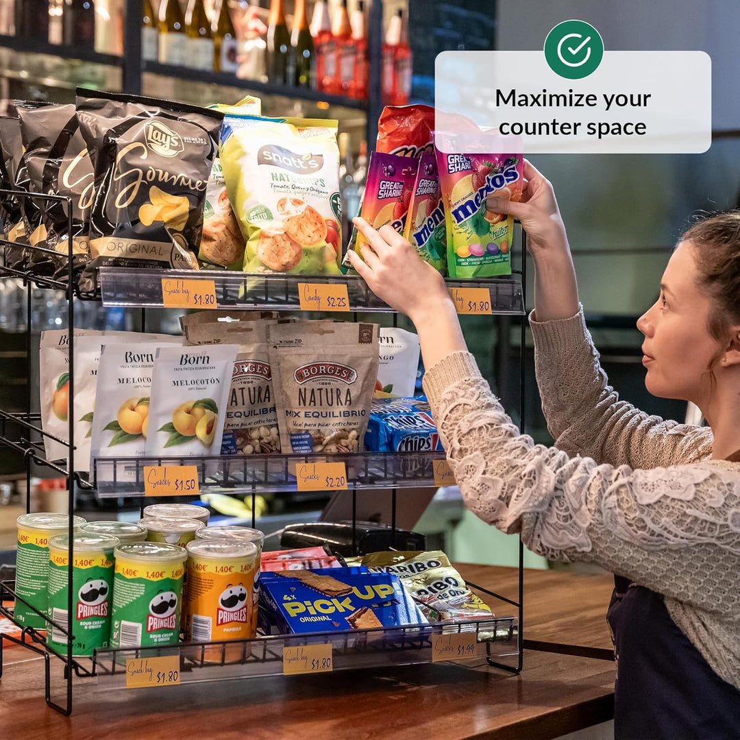 ODOXIA Regal für Süssigkeiten | Snack-Regal | Snackregal Für Die Theke | Organizer Für Süssigkeiten