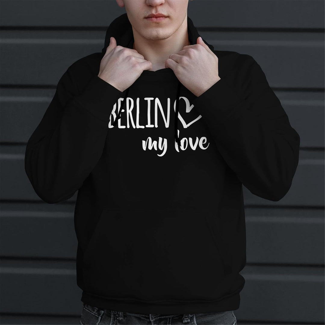 Huuraa Unisex Hoodie Berlin My Love Pullover Vegan Grösse 3XL für alle Fans von Berlin Deutschland G