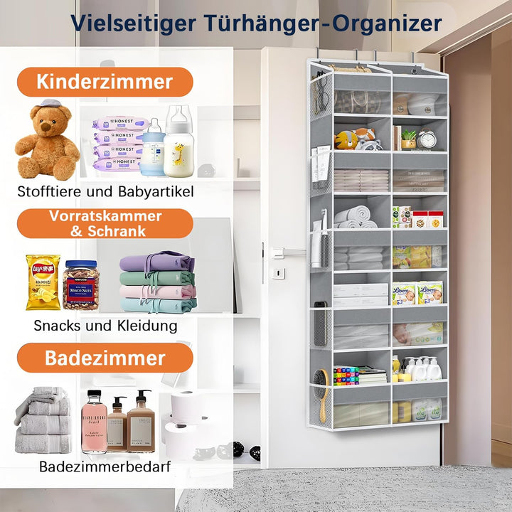 Hängeorganizer Tür mit 10 Fächern, Hängeregal für Windeln, Kuscheltier Aufbewahrung im Kinderzimmer,