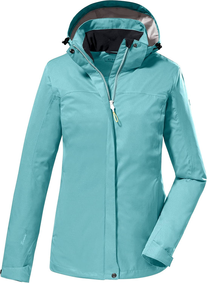 Killtec Damen Kos 133 Wmn Jckt Funktionsjacke/Outdoorjacke mit abzippbarer Kapuze 38 aqua, 38 aqua