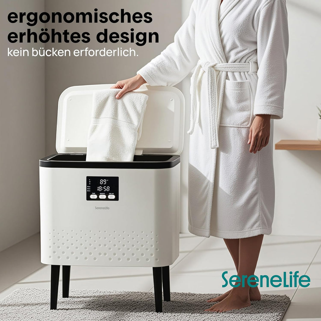 SereneLife Handtuchwärmer Elektrisch- 20L Stehend, Modernes Standgerät als Textilwärmer und Deckenwä