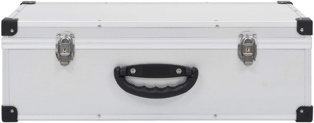 vidaXL CD Koffer für 80 CDs mit 2 Schlüsseln DJ Case Box Alukoffer Aufbewahrungsbox Transportbox Sor