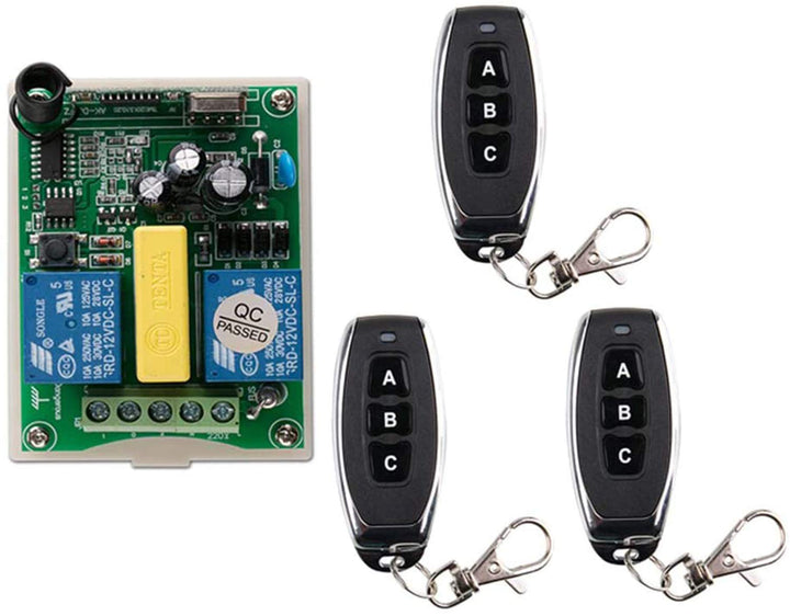 Wechselstrom 220VAC RF 2 Kanal kabellose Fernsteuerungs 1 * Empfänger + 3 * Transmitter Schlauchmoto