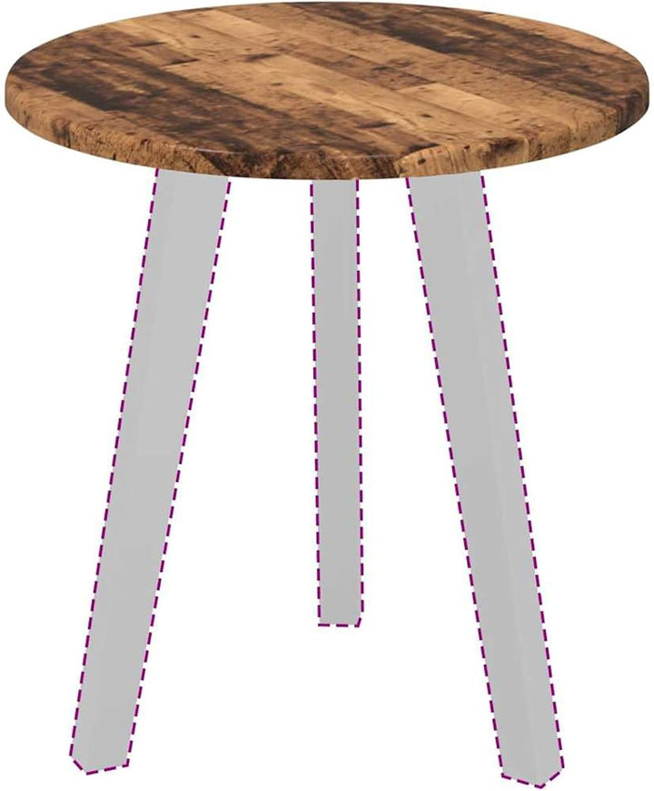 Homgoday Tischplatte Altholz 40 x 40 x 1.5 cm Holzwerkstoff Desktop Model880389