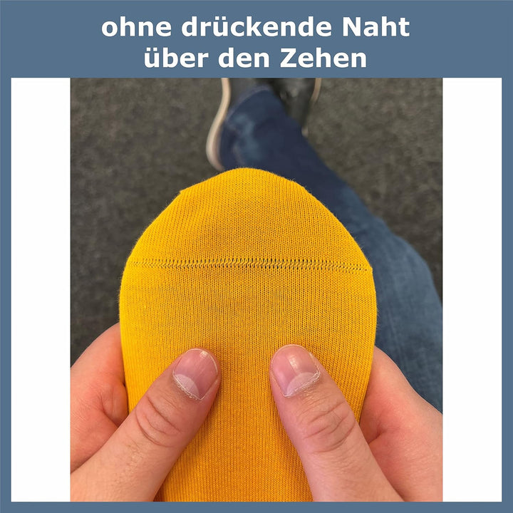 Socken für Damen & Herren im 10er-Set | Ohne drückende Naht | Bequemes & weiches Material (80% Baumw