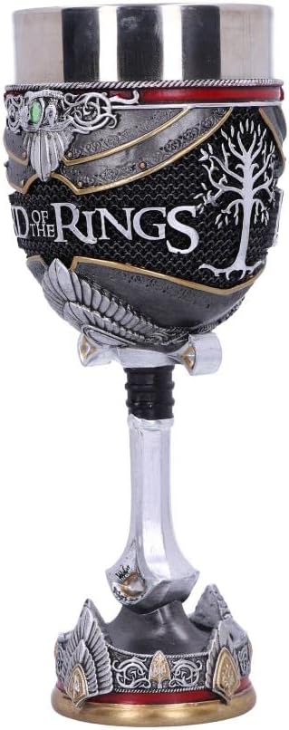 Nemesis Now Offizielles Lizenzprodukt Herr der Ringe Aragorn Kelch, 500 milliliters , Silber, 19,5 c