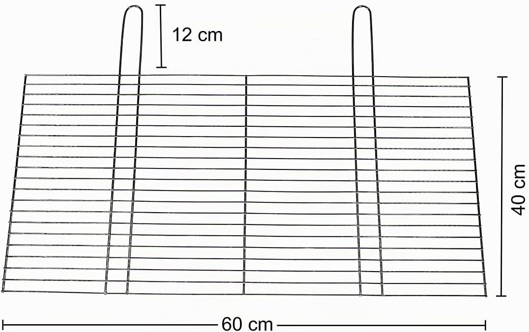 BitWa Robuster Grillrost aus Edelstahl 60x40cm - Rostfreies Grillgitter für Geniesser und Hobbyköche