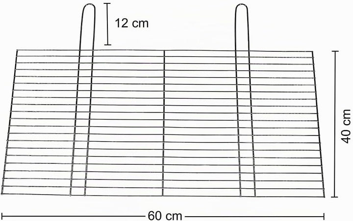 BitWa Robuster Grillrost aus Edelstahl 60x40cm - Rostfreies Grillgitter für Geniesser und Hobbyköche
