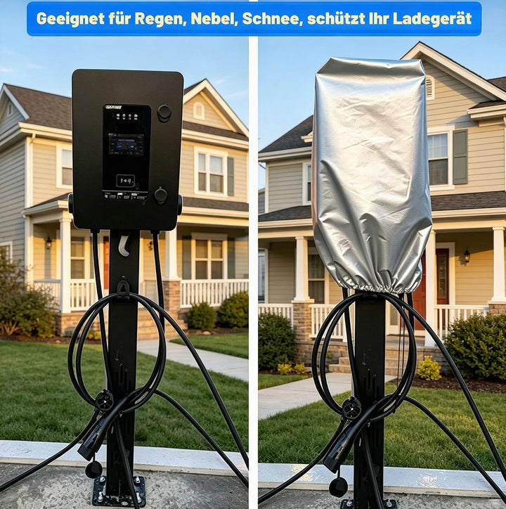 Wallbox Wetterschutzdach für E-Auto-Ladestation, Outdoor-wasserdichte staubdichte regendichte Ladesc