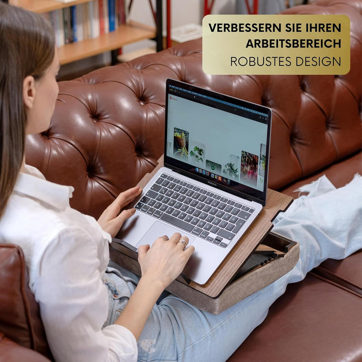 Vigo Wood Buchständer mit Stauraum, Buchhalter, Leseständer, Kochbuchhalter, Rezeptbuch Ständer, Hol
