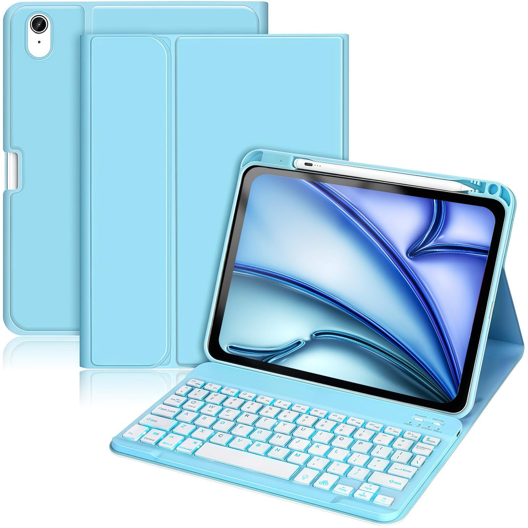 Hülle mit Tastatur für iPad Air 11 Zoll M4 2026/M3 2025/M2 2024, iPad Air 5 4 2022 2020 10,9 Zoll (2