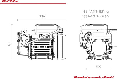 230V Dieselpumpe Panther 72 Betankungspumpe Flügelzellenpumpe mit Filter 70 lmin Industrielle, Indus