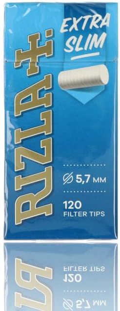 RIZLA Filtersticks Extra Slim, 5,7 mm Durchmesser, 120 Filter pro Packung 1 Box (20 Packungen)