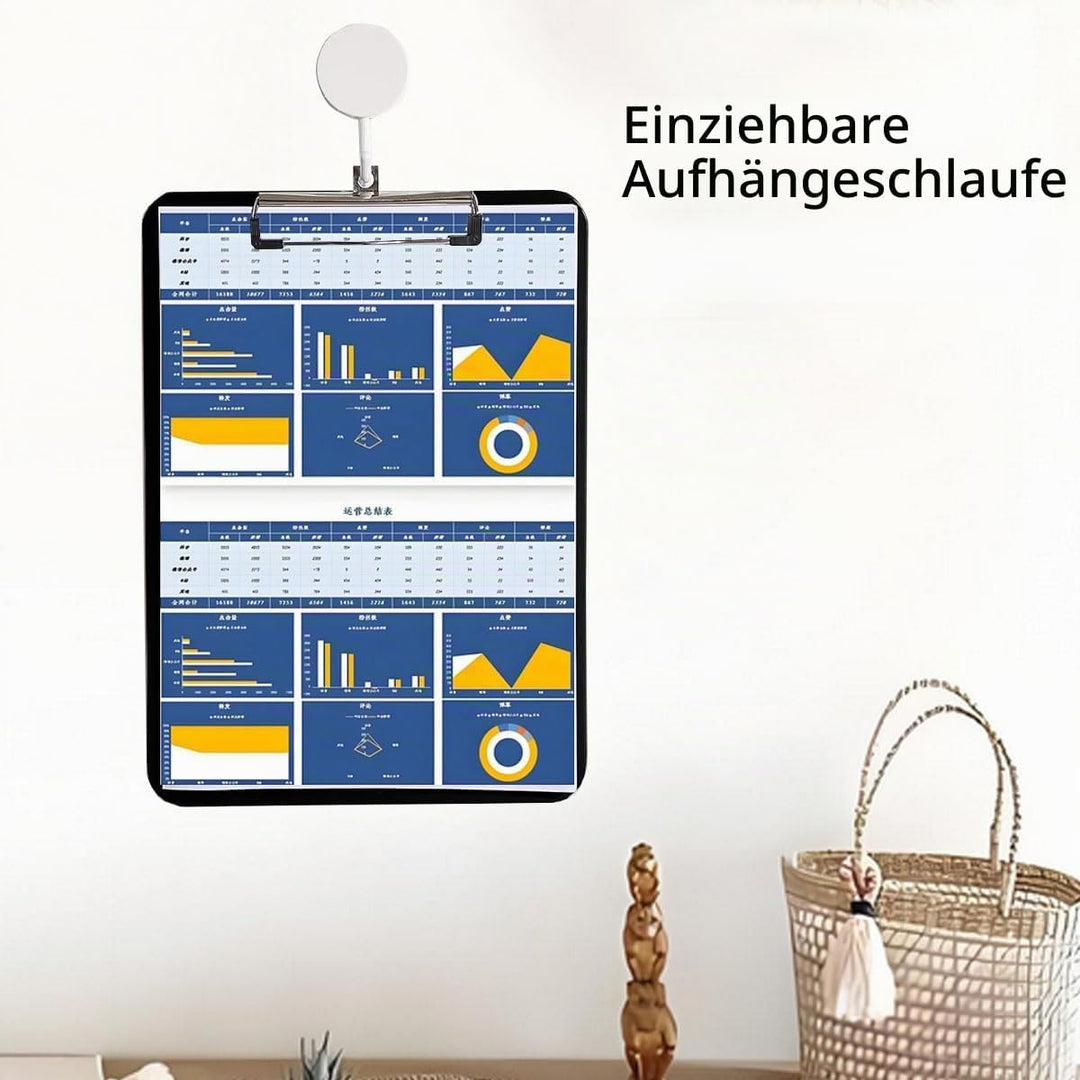 Klemmbrett A4, 10er Klemmbrettmappe mit Robustem Clip und Loch Zum Aufhängen Zwischenablage Schreibb