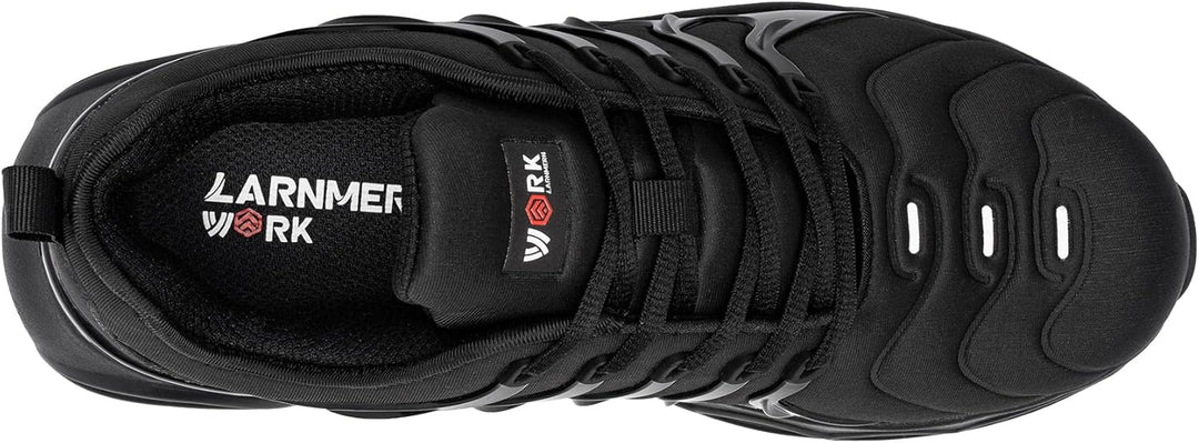 LARNMERN Arbeitsschuhe Herren Sicherheitsschuhe Mode Anti Smashing Stahlkappenschuhe Atmungsaktiv Dä