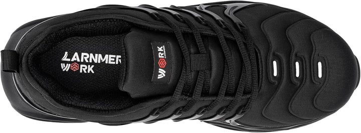 LARNMERN Arbeitsschuhe Herren Sicherheitsschuhe Mode Anti Smashing Stahlkappenschuhe Atmungsaktiv Dä