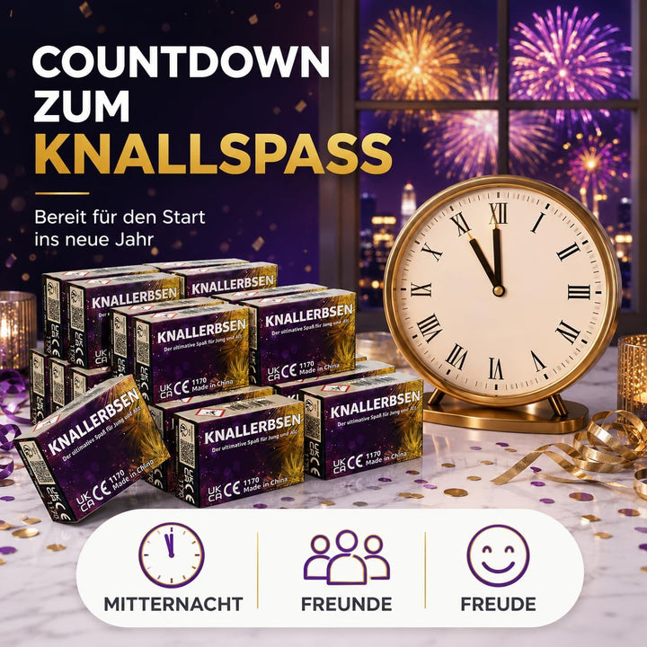 TK Gruppe Timo Klingler 1000x Knallerbsen Happysparks® - Fun Snaps Silvester wie Knallteufel Knaller