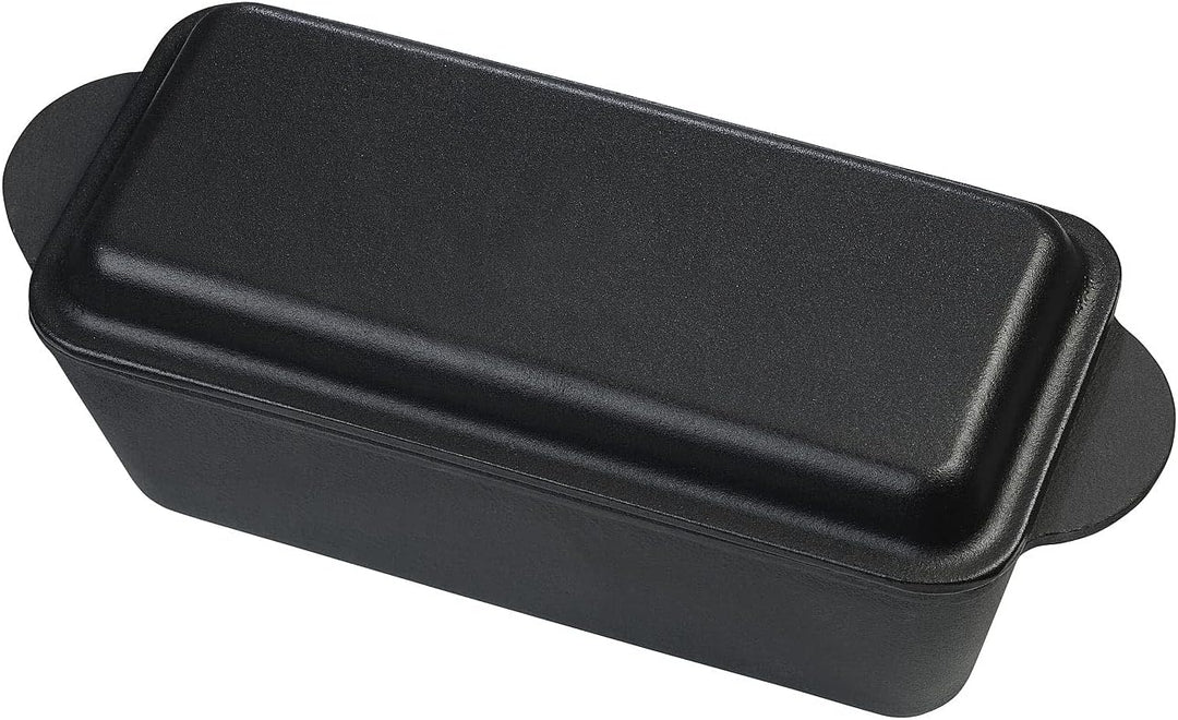 Rosenstein &amp; Söhne Brotbackform: 2er-Set Gusseisen-Kastenformen mit Deckel, 25 x 12 x 9 cm, 2er-Set