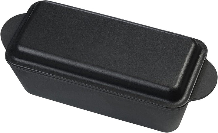 Rosenstein &amp; Söhne Brotbackform: 2er-Set Gusseisen-Kastenformen mit Deckel, 25 x 12 x 9 cm, 2er-Set