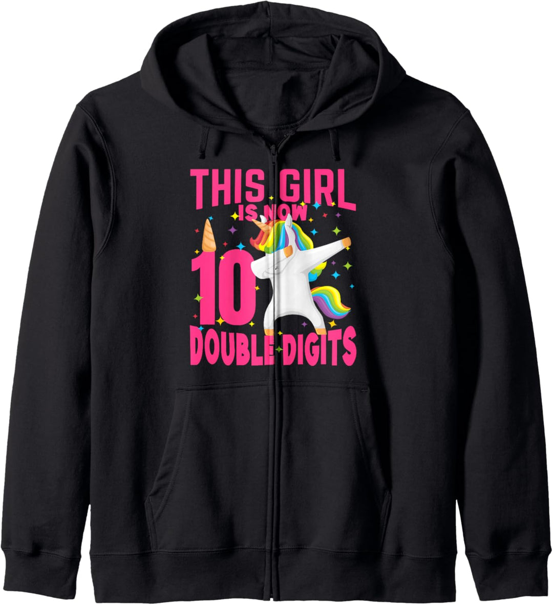 Geburtstag Mädchen Shirt, This Girl Is Now 10 Double Digits Kapuzenjacke