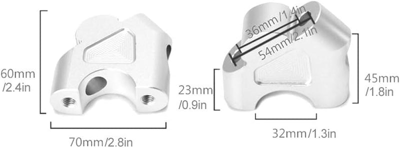 Duokon CNC High Density Aluminiumlegierung Motorrad Lenkererhöhung Lenkerhalterung Klemmadapter Pass