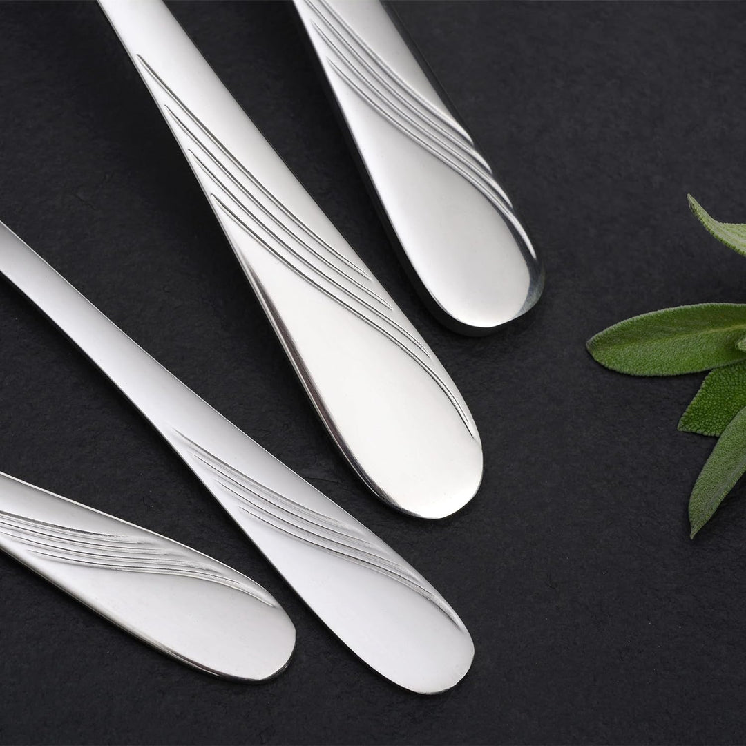 GRÄWE Besteckset für 6 Personen aus Edelstahl, Tafelbesteck Set 24-teilig, nickelfrei, rostfrei, han