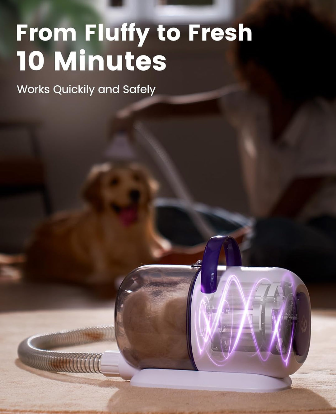oneisall hundestaubsauger mit bürste, Super Saugkraft mit 12000Pa, Tierhaar staubsauger von der Bürs