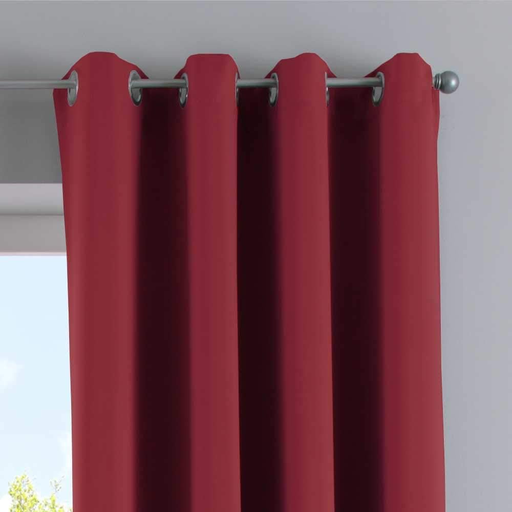 Gardinenbox Vorhang Blickdicht »Newyork« Bordeaux HxB 245x295 cm 1er-Pack Thermo-Gardine Verdunkelun
