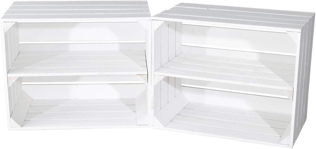 3 weisse Obstkisten Johanna/Schuhregal Ablageregal Beistelltisch Schuhbox Weinkiste Apfelkiste Holzk
