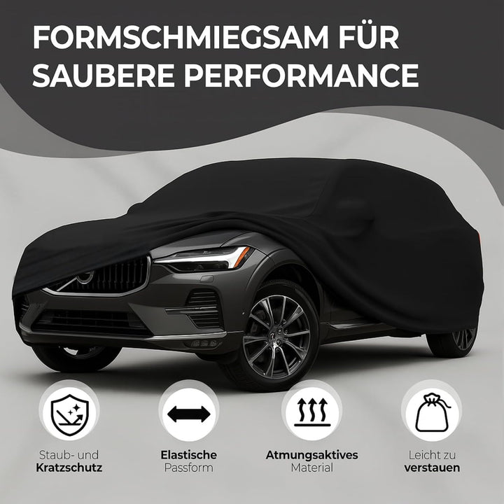 Autoabdeckung Indoor Stretch SUV - Car Cover Vollgarage Gr. M | Elastisches 180 g/m² Premium Jersey,