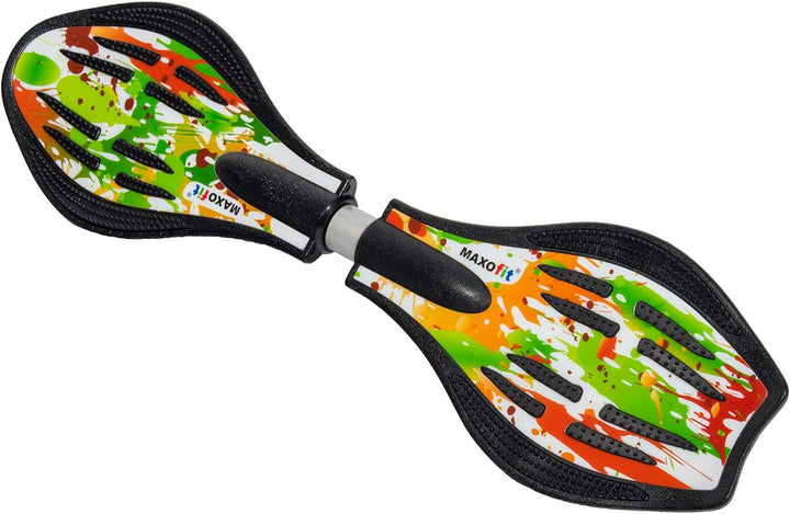 MAXOfit Waveboard Pro Close Mini | Bis 129 kg | Mit LED Leuchtrollen, Tasche und Zubehör für Kinder