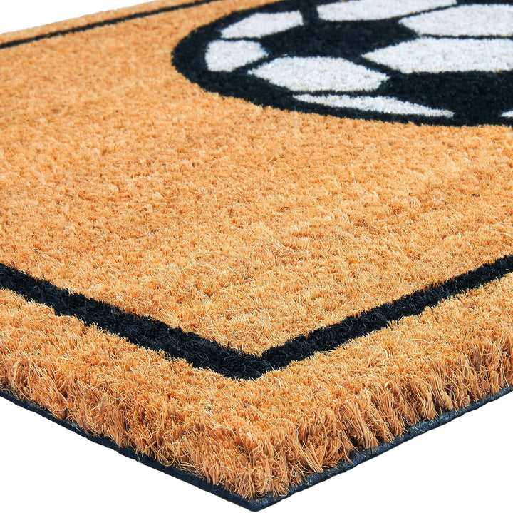 BRUBAKER Fussmatte für Aussen und Innen - Fussball - 45 x 75 cm Schmutzfangmatte aus 100% Kokos - Fu