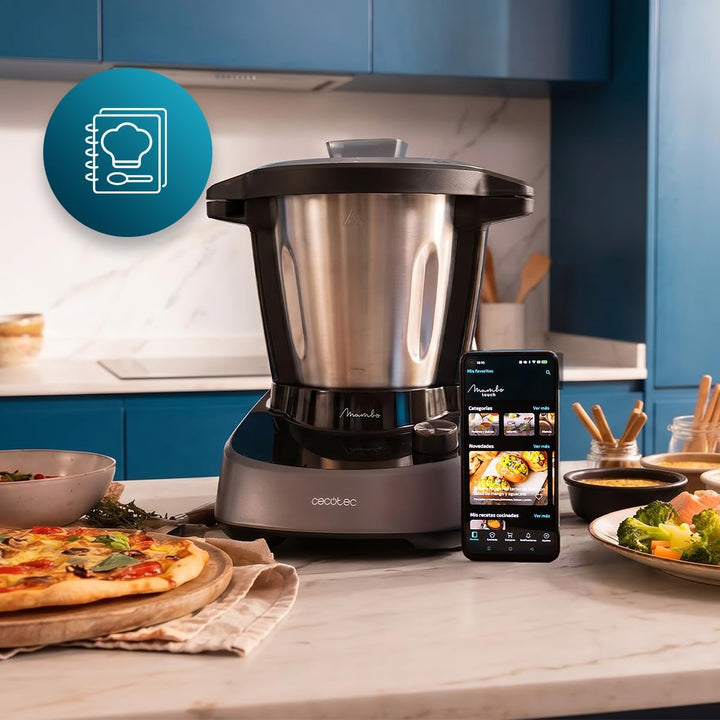 Cecotec Smarte Küchenmaschine Mambo 11090 Daily. 37 Funktionen | WLAN App-Steuerung, 3,3 L Edelstahl