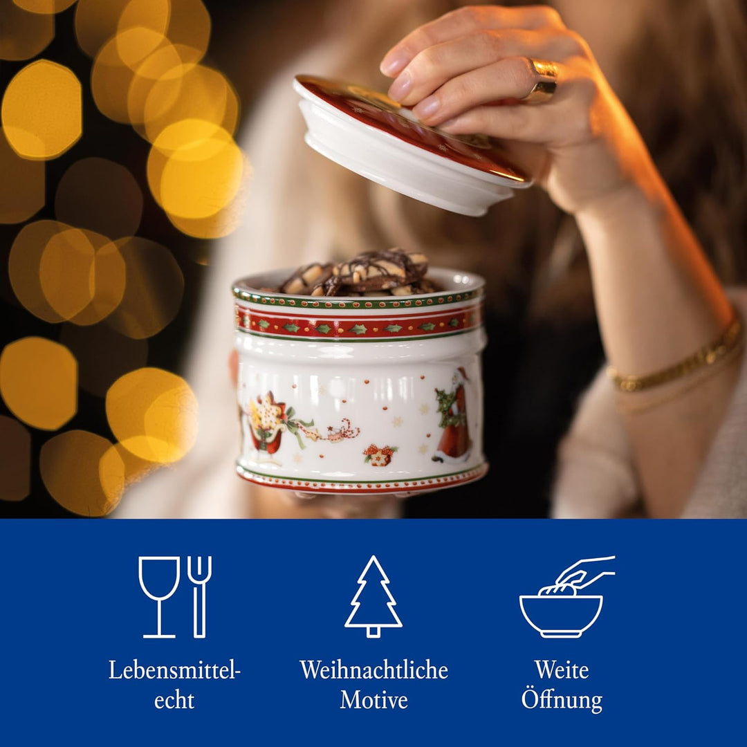 Villeroy & Boch – Winter Bakery Delight Kleine Vorratsdose, Keramik Keksdose Weihnachten, Weihnachts