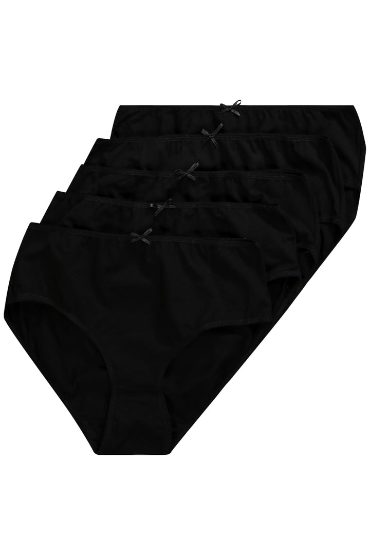 Ulla Popken Damen Taillenslip (5er Pack) 54-56 Schwarz, 54-56 Schwarz