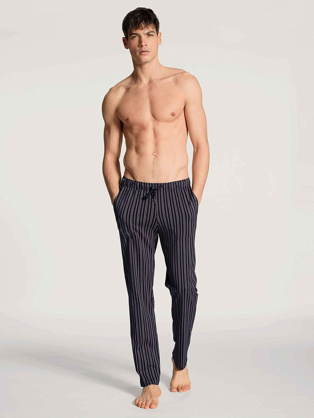 CALIDA Remix Basic Sleep Hose Herren, 100% Baumwolle, mit Seitentaschen 52-54 Tall Rumba Red, 52-54