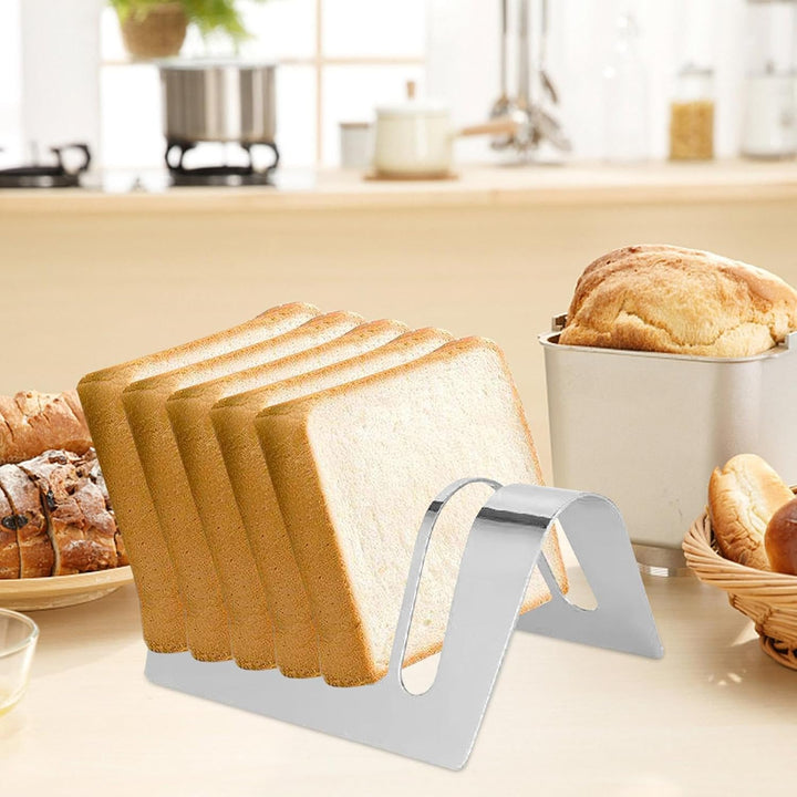 Toasthalter für 4 Scheiben | Brotscheibenständer mit 4 oder 6 Fächern aus Edelstahl,Rechteckiges Ant