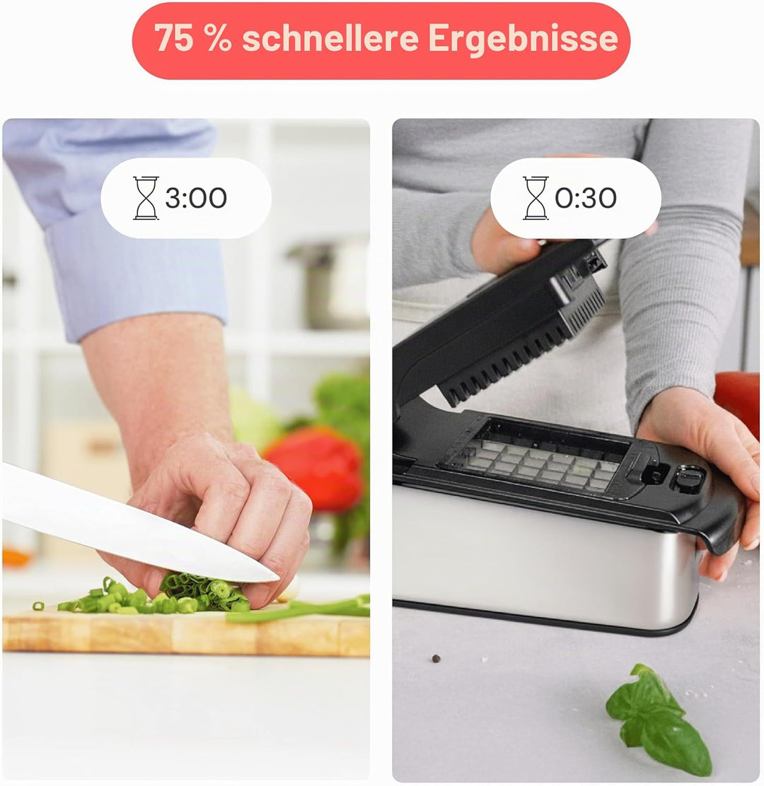 Fullstar Gemüseschneider und Spiralschneider - Zwiebelschneider Zerkleinerer - Gemüse Schneider Würf