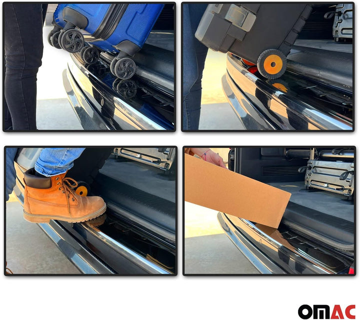 OMAC Ladekantenschutz Stossstangenschutz kompatibel mit Toyota Proace 2016-24 L3 Edelstahl Chrom