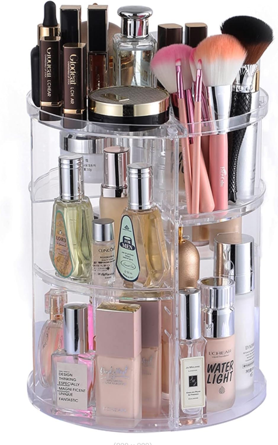 360 ° drehbarer Make up Kosmetik Schönheits Organizer, Makeup Aufbewahrungs Kosmetikbox für Kommode,
