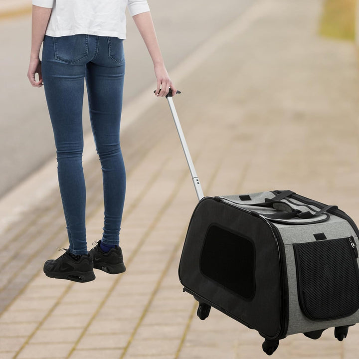 Trixie 28949 Trolley, 34 × 43 × 67 cm, schwarz/grau L 67 x B 34 x H 43 cm, L 67 x B 34 x H 43 cm