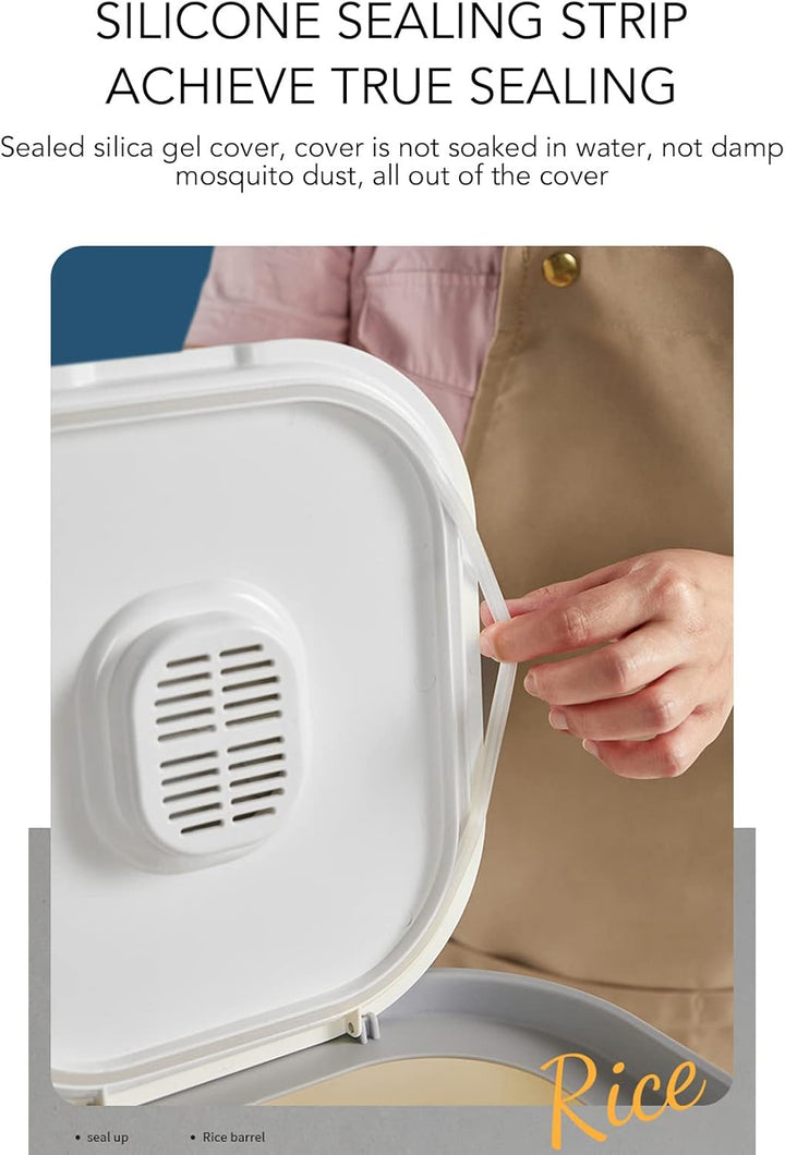 Küche Reisspender Bucket 10 kg Haushalt Versiegelter Getreidespender Vorratsbehälter für Trockenfutt