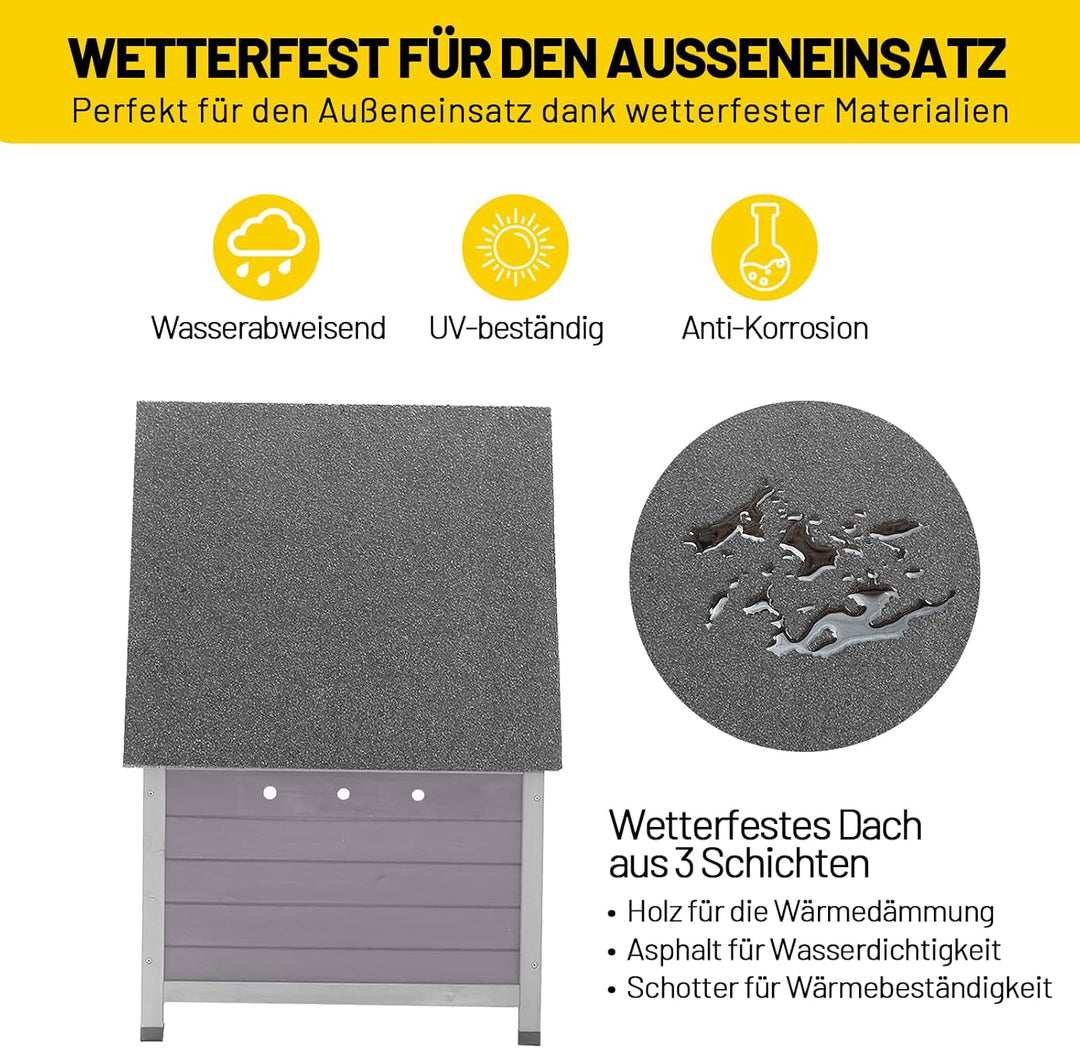 Hundehaus Katzenhaus für Den Aussen- und Innenbereich mit Wasserdichtem Dach, Auch für Andere Kleint