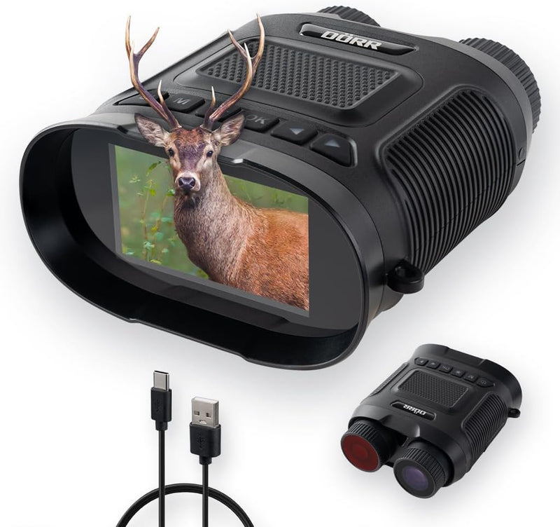 Jagdfernglas, 40MP Fotos, 2.5K QHD Videos, 8-facher Zoom, 300 Meter Reichweite, Infrarot-Nachtsicht,