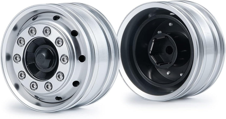 AXspeed 1/14 Vorderrad-Felgen-Set, 2 Vorderseite Radnaben und 4 Hinterräder Felgen für Amiya Tractor