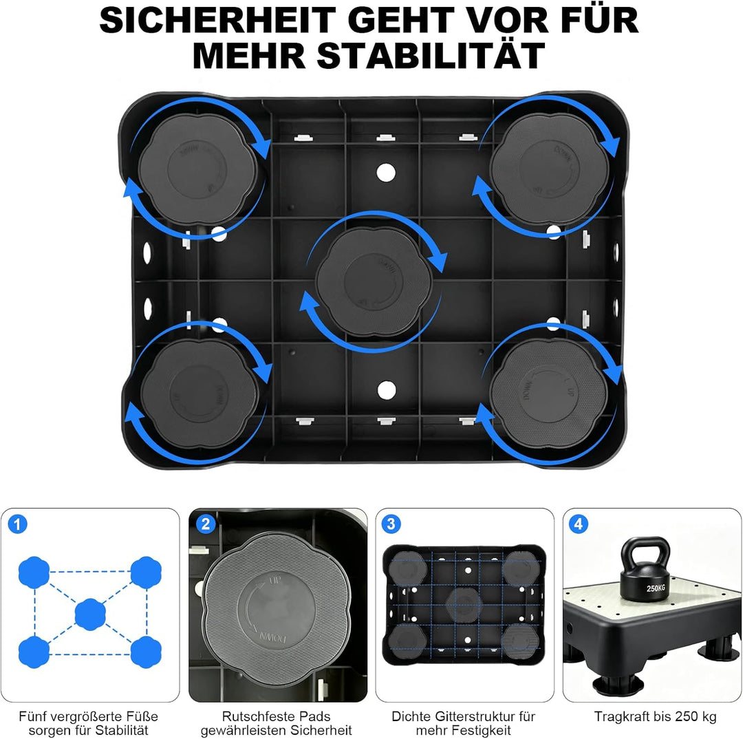 rutschfest Halbstufe, Nachleuchtende Trittstufe, Höhenverstellbarer Tragbare Tritthocker Max 250 Kg,