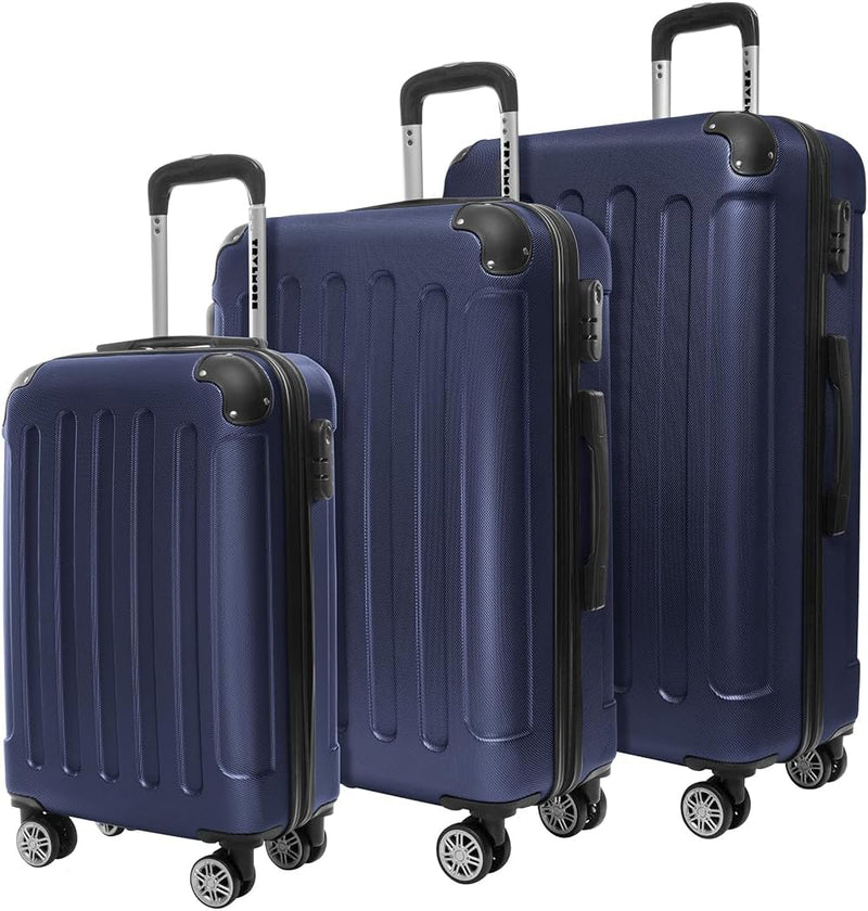 TRVLMORE Kofferset 3 Teilig Hartschale - Koffer & Trolleys Set - Reisekoffer Set 3 Teilig - Koffer S