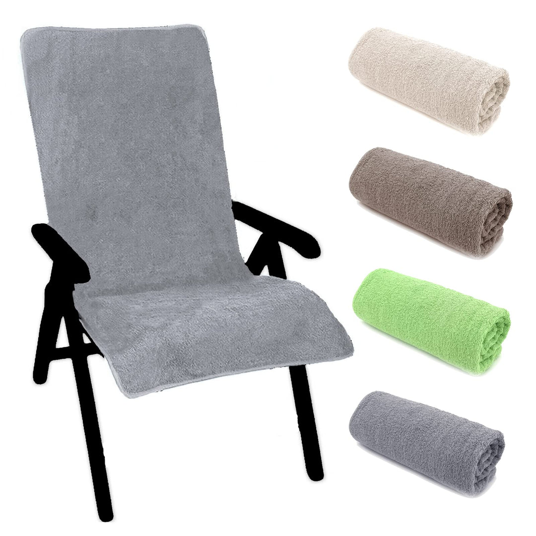 heimtexland ® Hochlehner Stuhlauflage Frottier Gartenstuhl Schonbezug Sauna Hygiene Handtuch Frottee