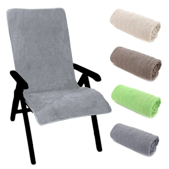 heimtexland ® Hochlehner Stuhlauflage Frottier Gartenstuhl Schonbezug Sauna Hygiene Handtuch Frottee