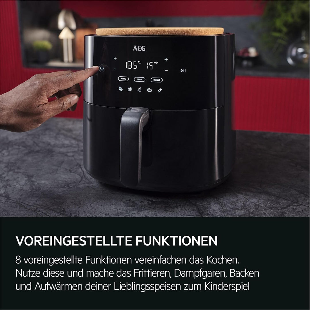 AEG 7000 Heissluftfritteuse AAF7B / Fassungsvermögen: 6,8 l AAF7B Schwarz Schwarz 6,8l Fassungsvermö